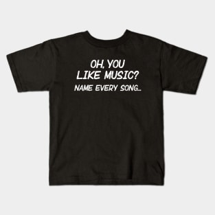 Name Every Song Kids T-Shirt